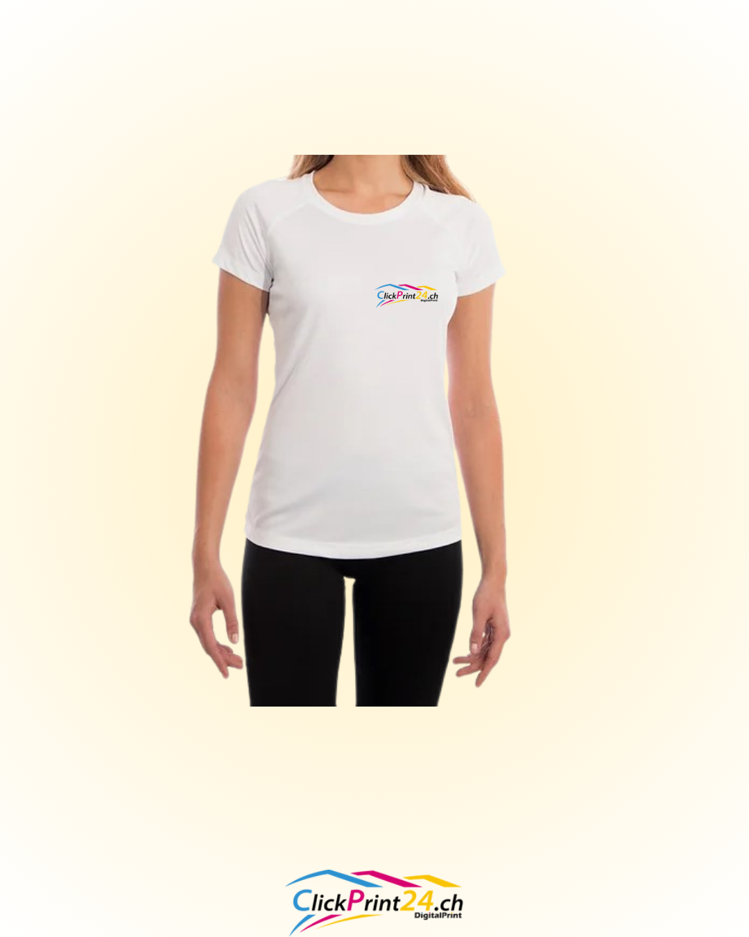T-shirt Basic Blanc Manches Courtes Femme