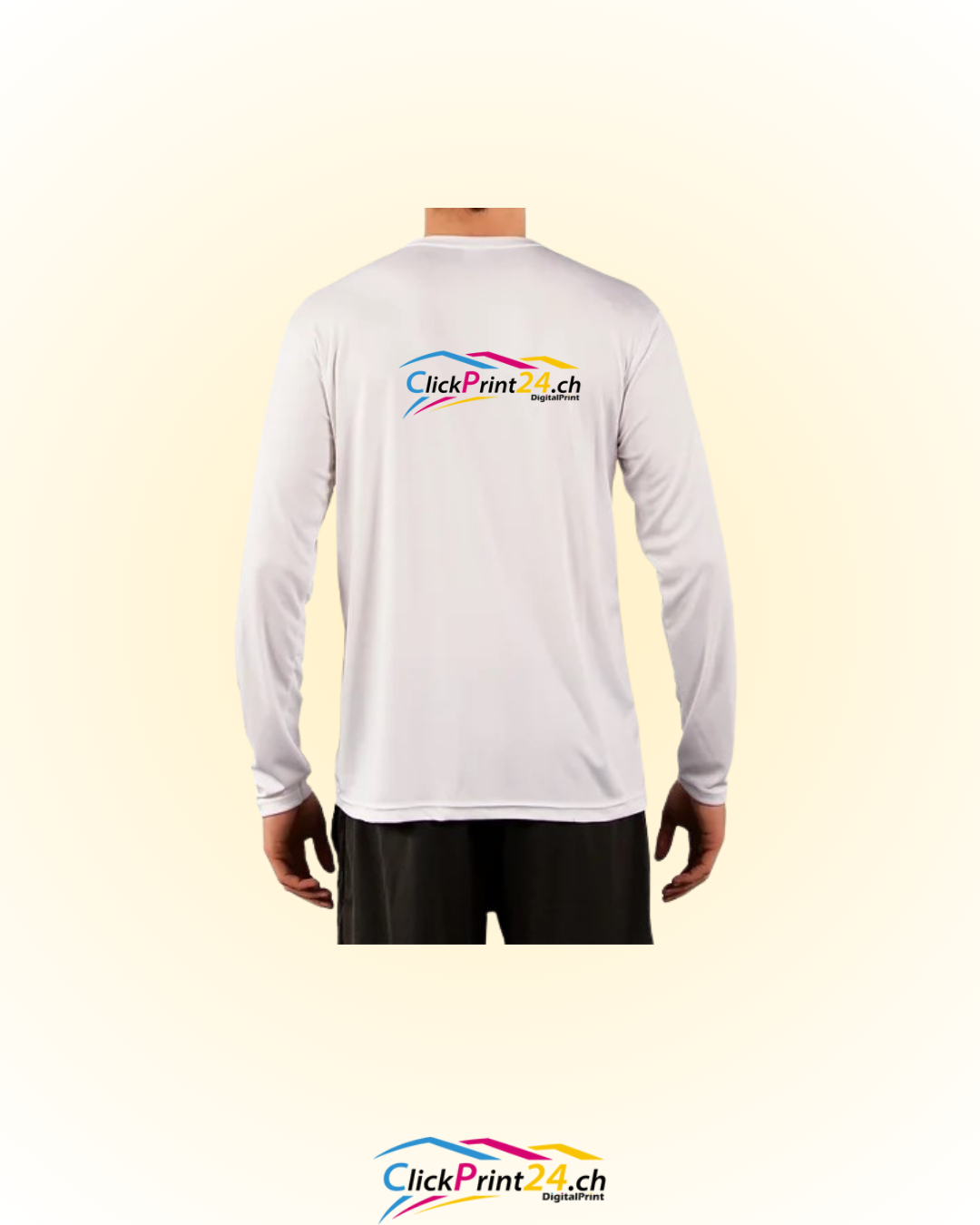 T-shirt SOLAR SPORT Blanc Manches Longues Homme