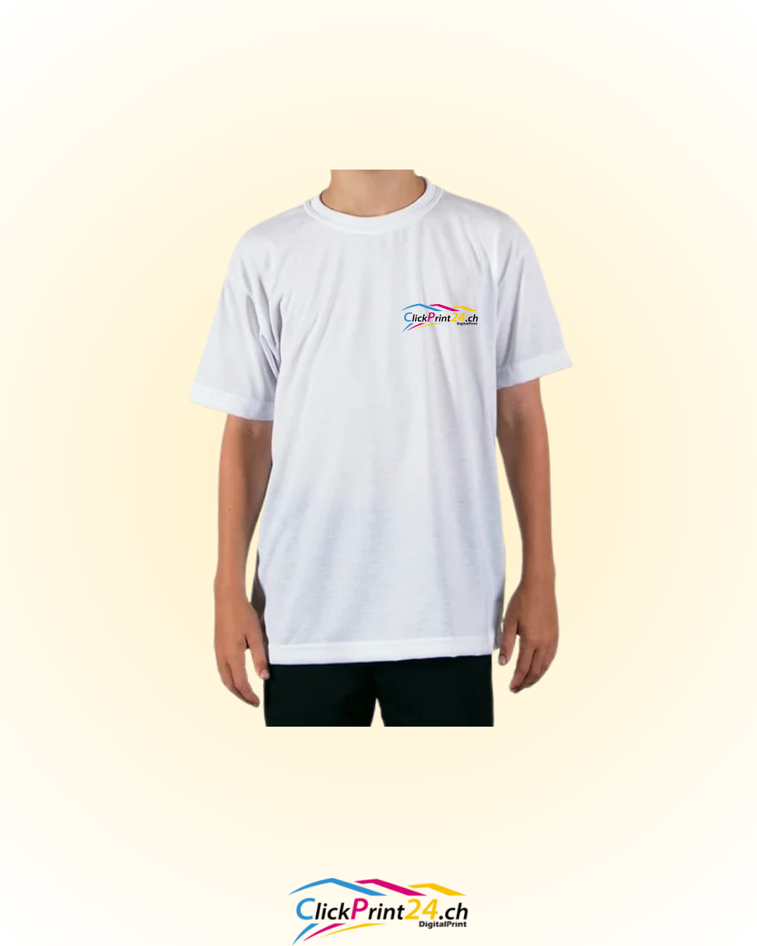 T-shirt Basic Blanc Manches Courtes Homme