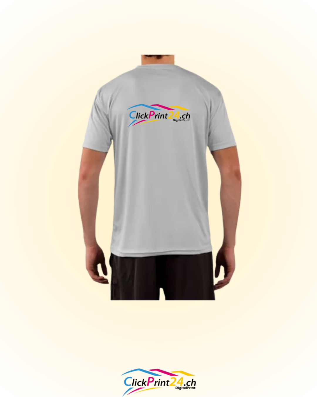 T-shirt SOLAR SPORT Gris Manches Courtes Homme