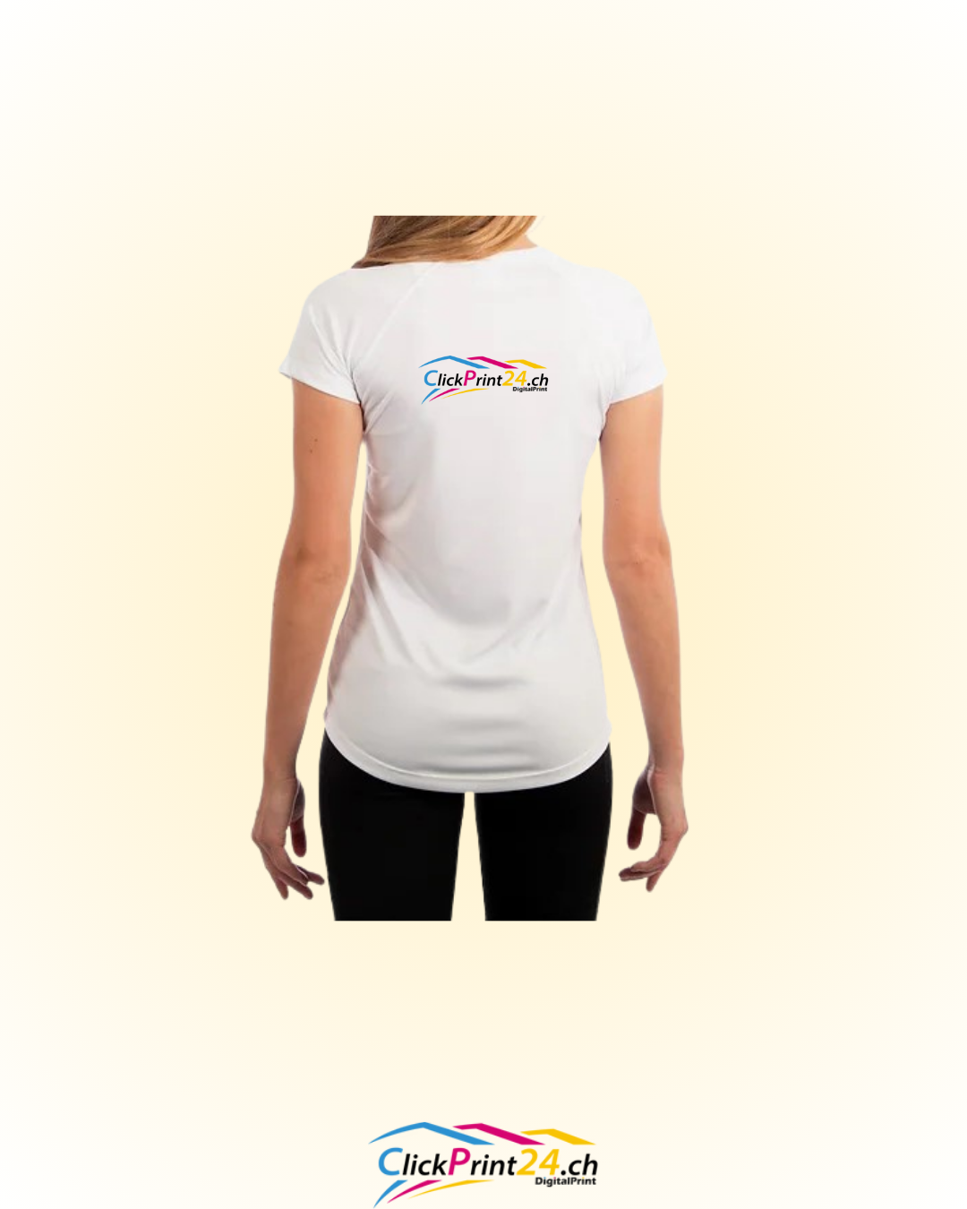 T-shirt Basic Blanc Manches Courtes Femme
