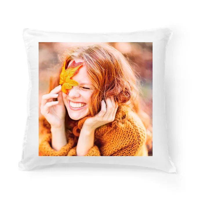 Housse de Coussin Blanc Satinée