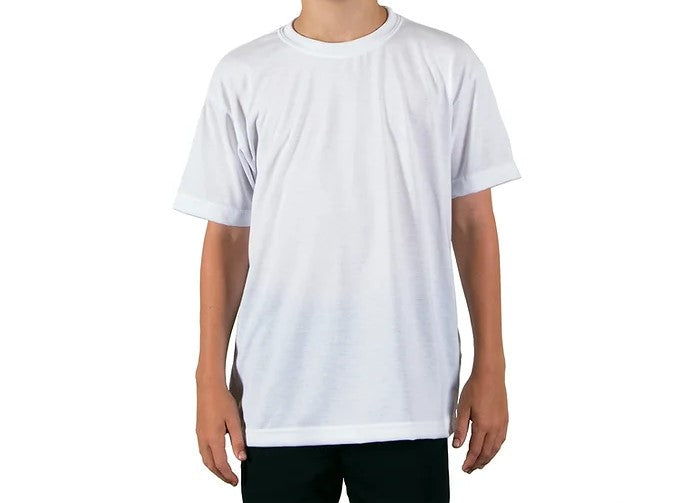 T-shirt Basic Blanc Manches Courtes Enfant