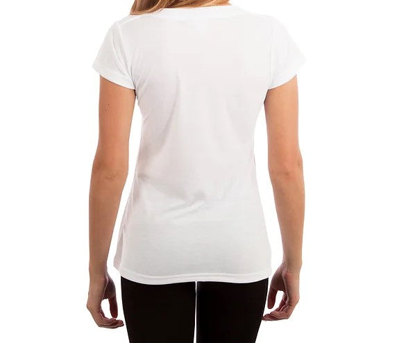 T-shirt Basic Blanc Manches Courtes Femme