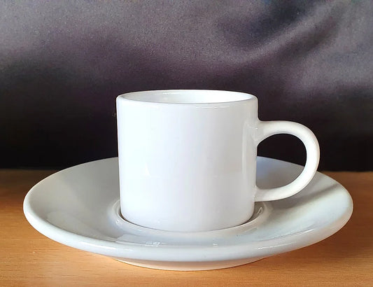 Tasse ceramique café brillant + soucoupe