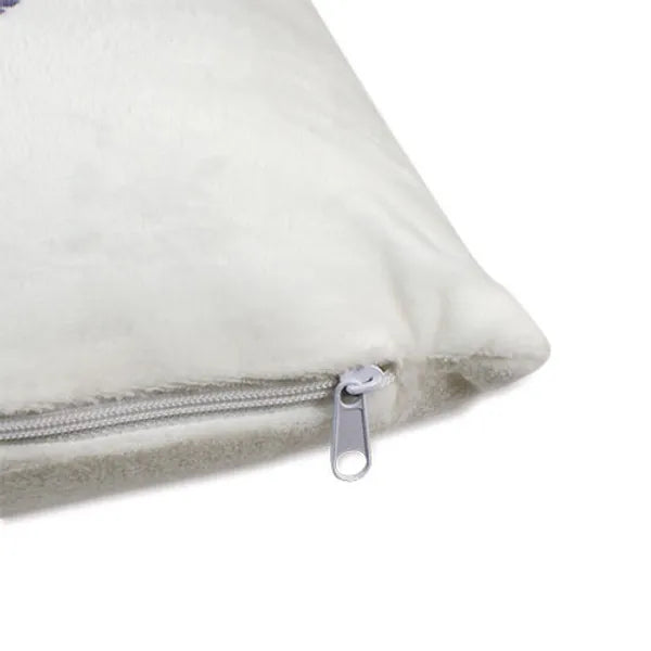 Housse de coussin blanc coeur