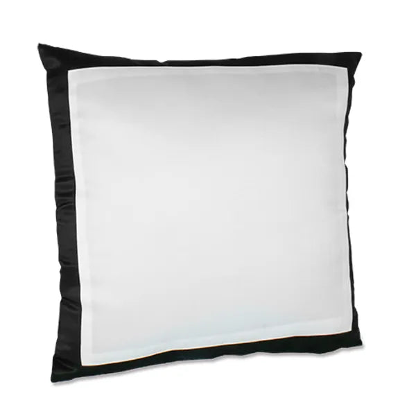 Housse de coussin noir satinée